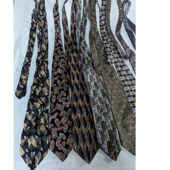 Lot Of 10 Mens Ties Silk Bill Blass Henry Grethel Stafford Honors Van Heusen - Picture 6 of 10